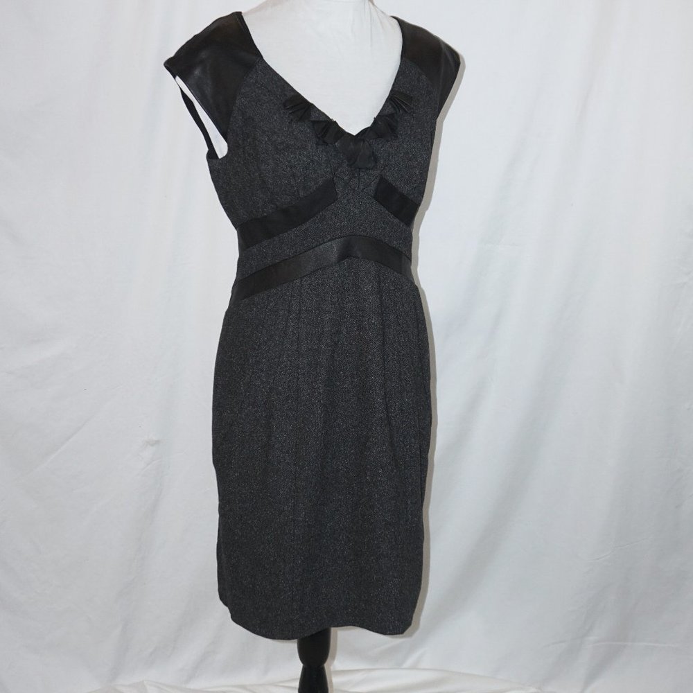 Rebecca Taylor Lamb Trim Silk/Wool Tweed Dress 6 - Picture 2 of 15